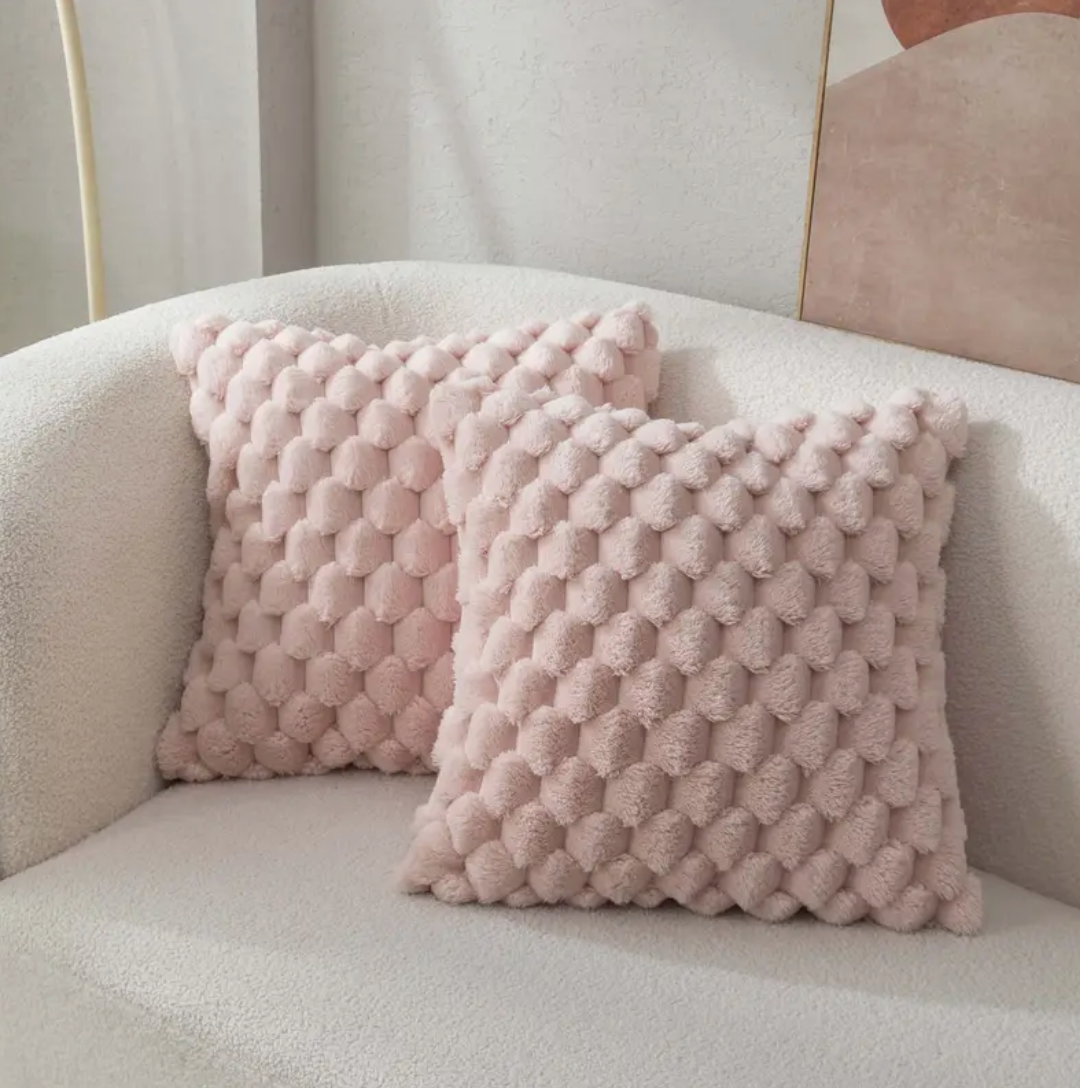 Soft pillow with fluffy pillowcase