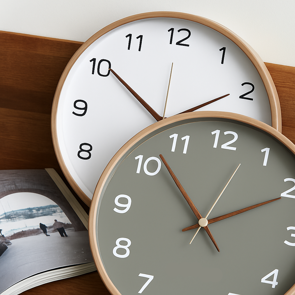 TranscendTime | Wall clock made of wood and glass