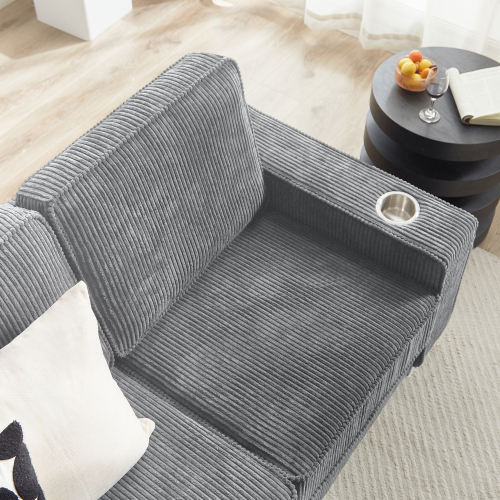 CozyLounge – Modern Corduroy 3-Seater Sofa