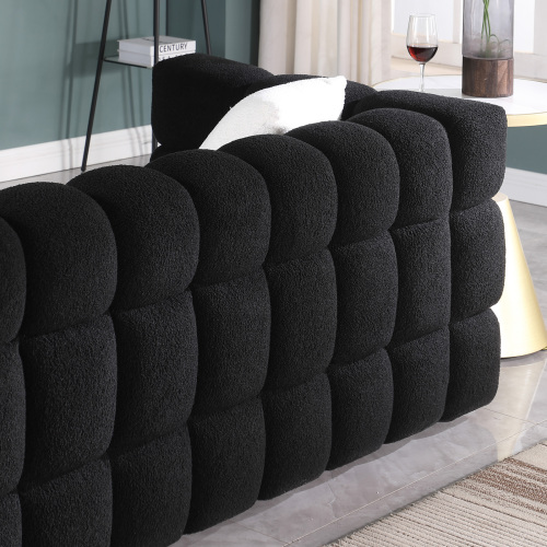 Modern Bouclé Marshmallow Sofa – 3-Seater Plush Cloud Design