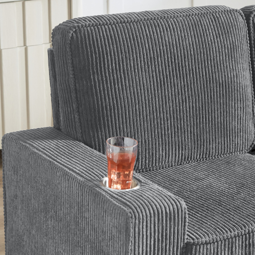 CozyLounge – Modern Corduroy 3-Seater Sofa