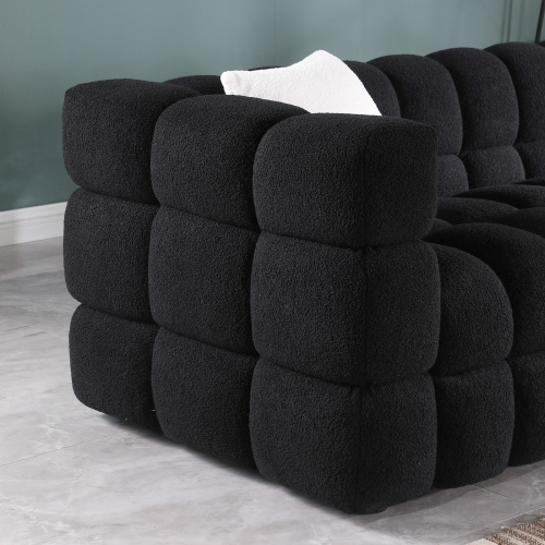Modern Bouclé Marshmallow Sofa – 3-Seater Plush Cloud Design