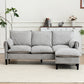 LuxeLounge – Convertible L-Shaped 3-Seater Sofa with Storage & Footstool