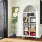 Tall Arched Kitchen Pantry – White Freestanding Storage Cabinet
