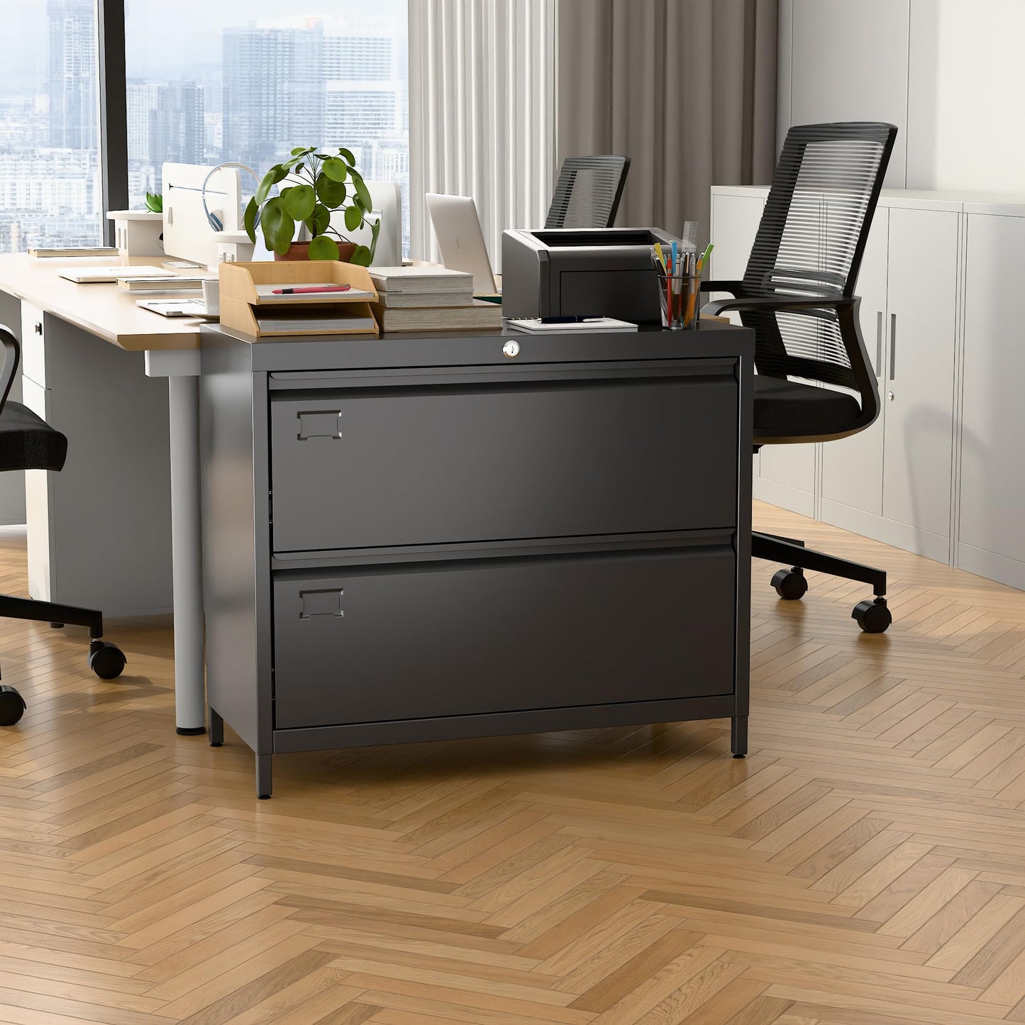 2-Drawer SleekFile Dual-Drawer Office Cabinet