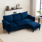 LuxeLounge – Convertible L-Shaped 3-Seater Sofa with Storage & Footstool