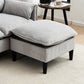 LuxeLounge – Convertible L-Shaped 3-Seater Sofa with Storage & Footstool