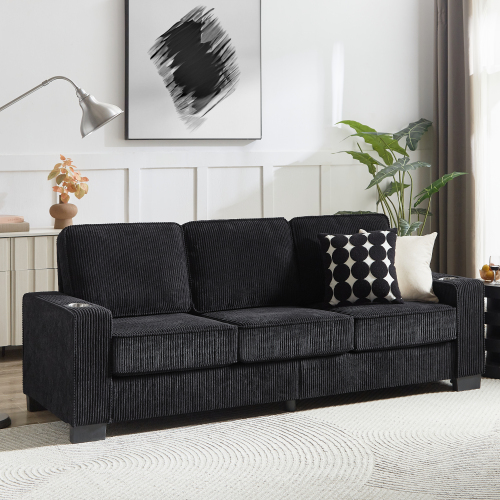 CozyLounge – Modern Corduroy 3-Seater Sofa
