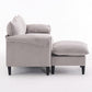 LuxeLounge – Convertible L-Shaped 3-Seater Sofa with Storage & Footstool