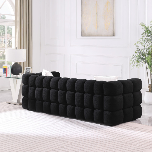 Modern Bouclé Marshmallow Sofa – 3-Seater Plush Cloud Design