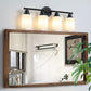 Modern 4-Light Black Vanity Wall Sconce