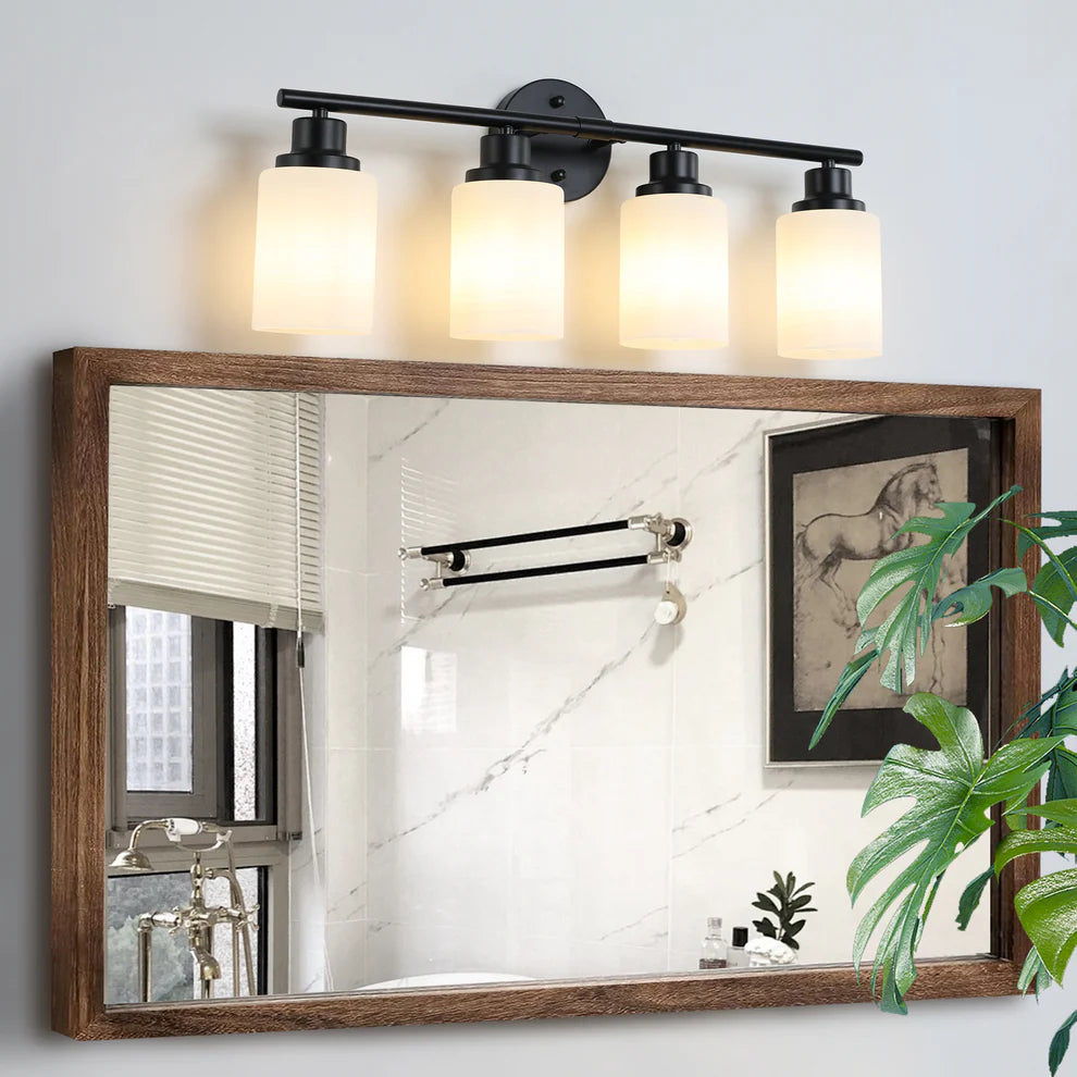 Modern 4-Light Black Vanity Wall Sconce