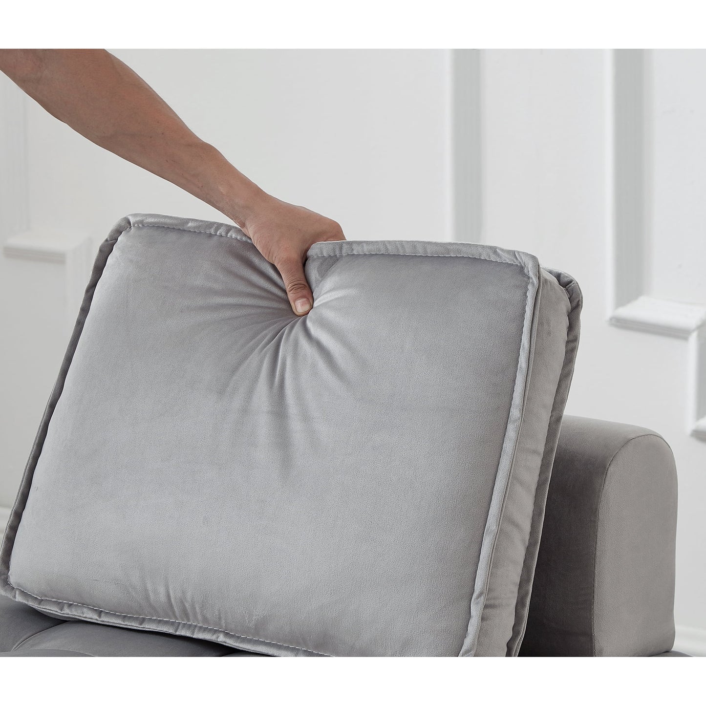 SpaceSmart Velvet Sleeper Sofa