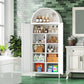 Tall Arched Kitchen Pantry – White Freestanding Storage Cabinet