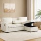 Beige Sleeper Sectional Sofa with Storage & USB Port