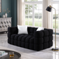 Black Boucle Marshmallow 2-Seater Sofa
