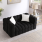 Black Boucle Marshmallow 2-Seater Sofa