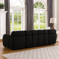 Black Boucle Marshmallow 3-Seater Sofa
