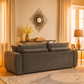 Modern Grey Minimalist 2-Seater Sofa