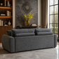 Modern Grey Minimalist 3-Seater Sofa
