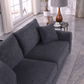 Modern Grey Minimalist 3-Seater Sofa