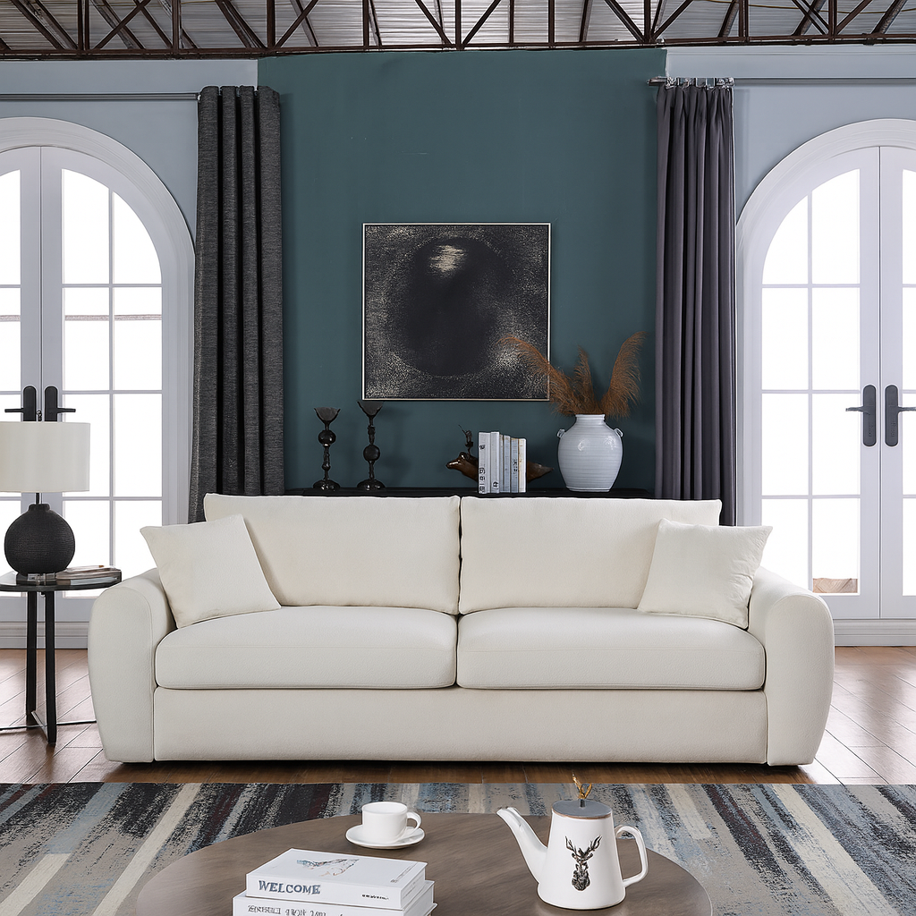 CalmaBeige - Modern Minimalist 3-Seater Sofa