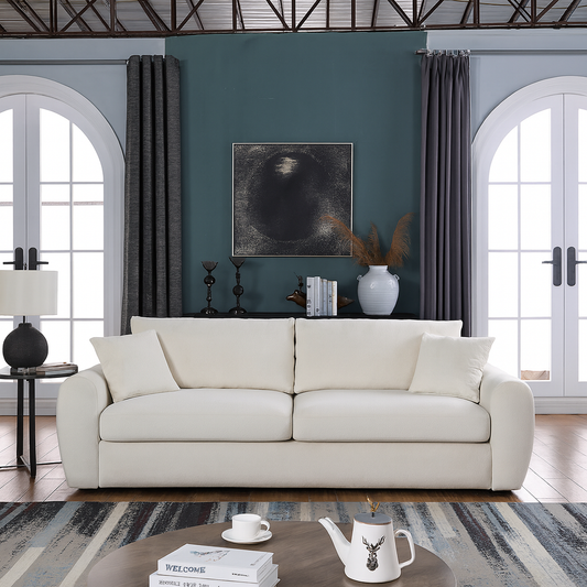 CalmaBeige - Modern Minimalist 3-Seater Sofa