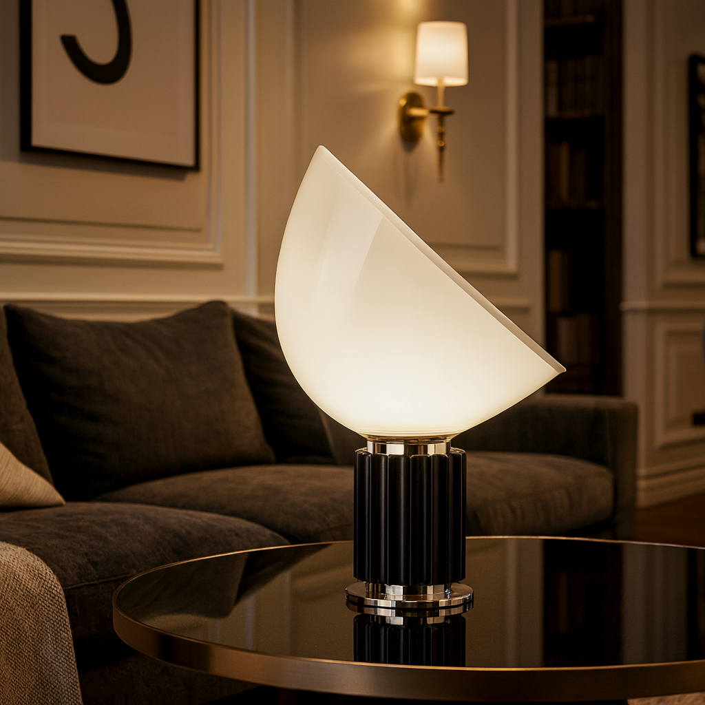 Fashion Creative Radar Table Lamp – Modern Metal & Glass Decorative LED Light