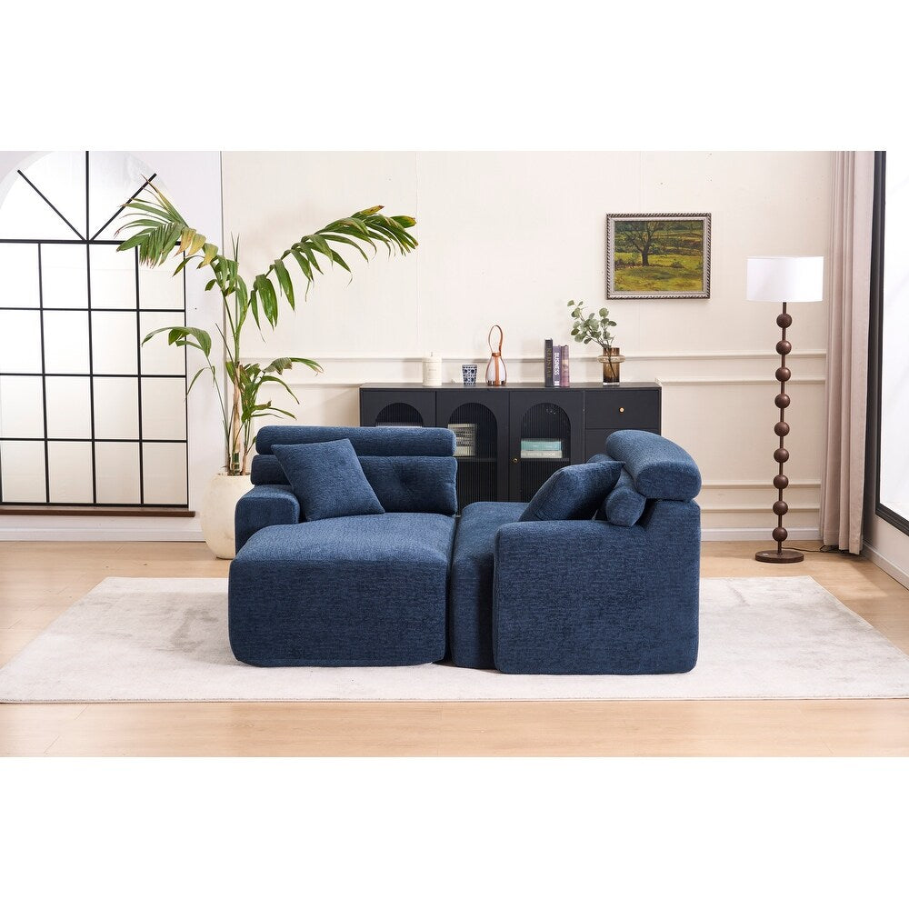 LuxeCove Chaise Lounge Sofa - Soft Modular 4-Seater
