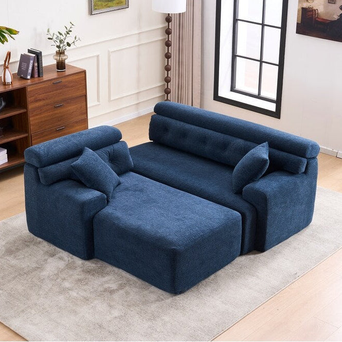 LuxeCove Chaise Lounge Sofa - Soft Modular 4-Seater