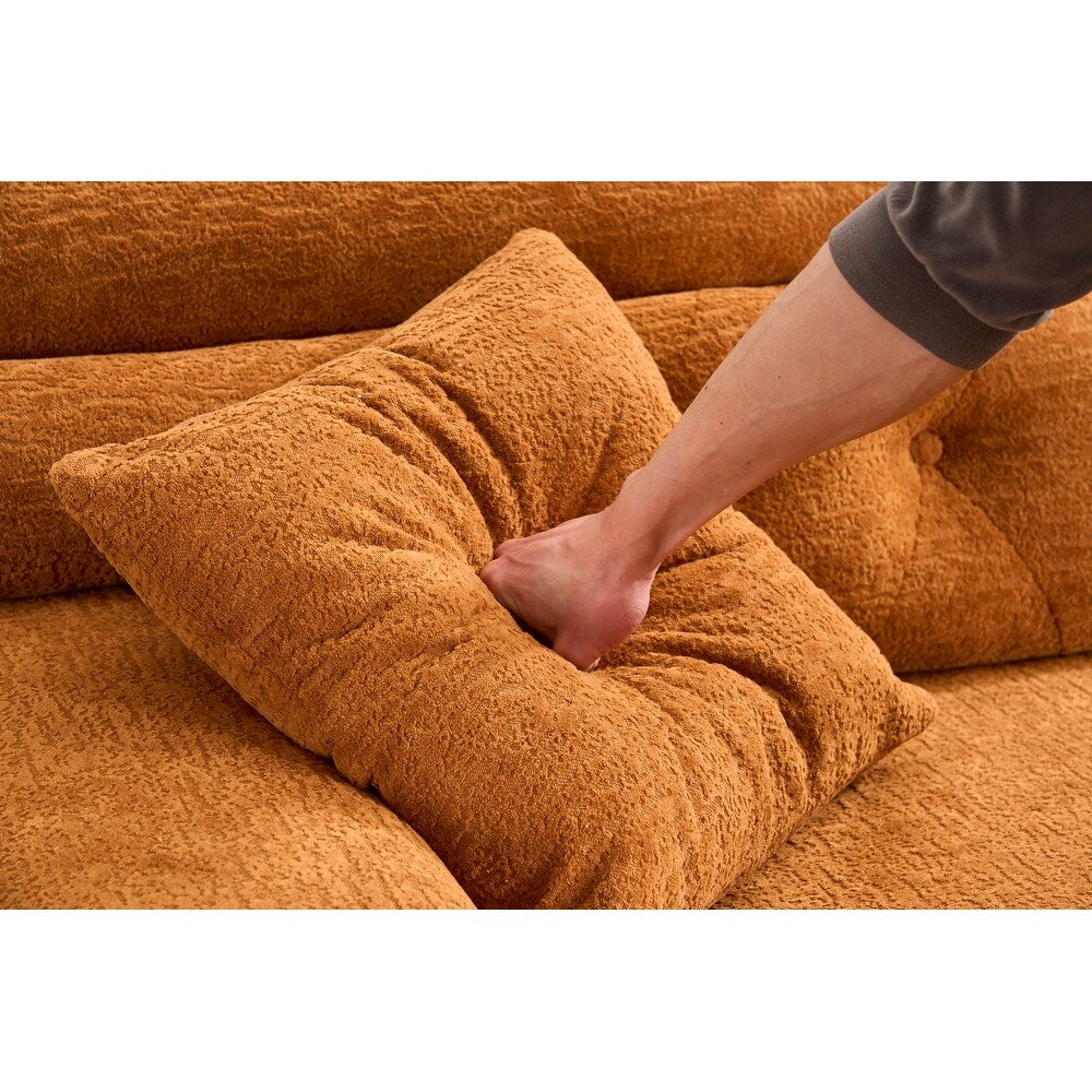 LuxeCove Chaise Lounge Sofa - Soft Modular 4-Seater