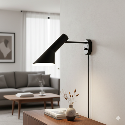 Modern Minimalist LED Wall Lamp – Creative Metal Bedside Light for Bedroom & Living Room