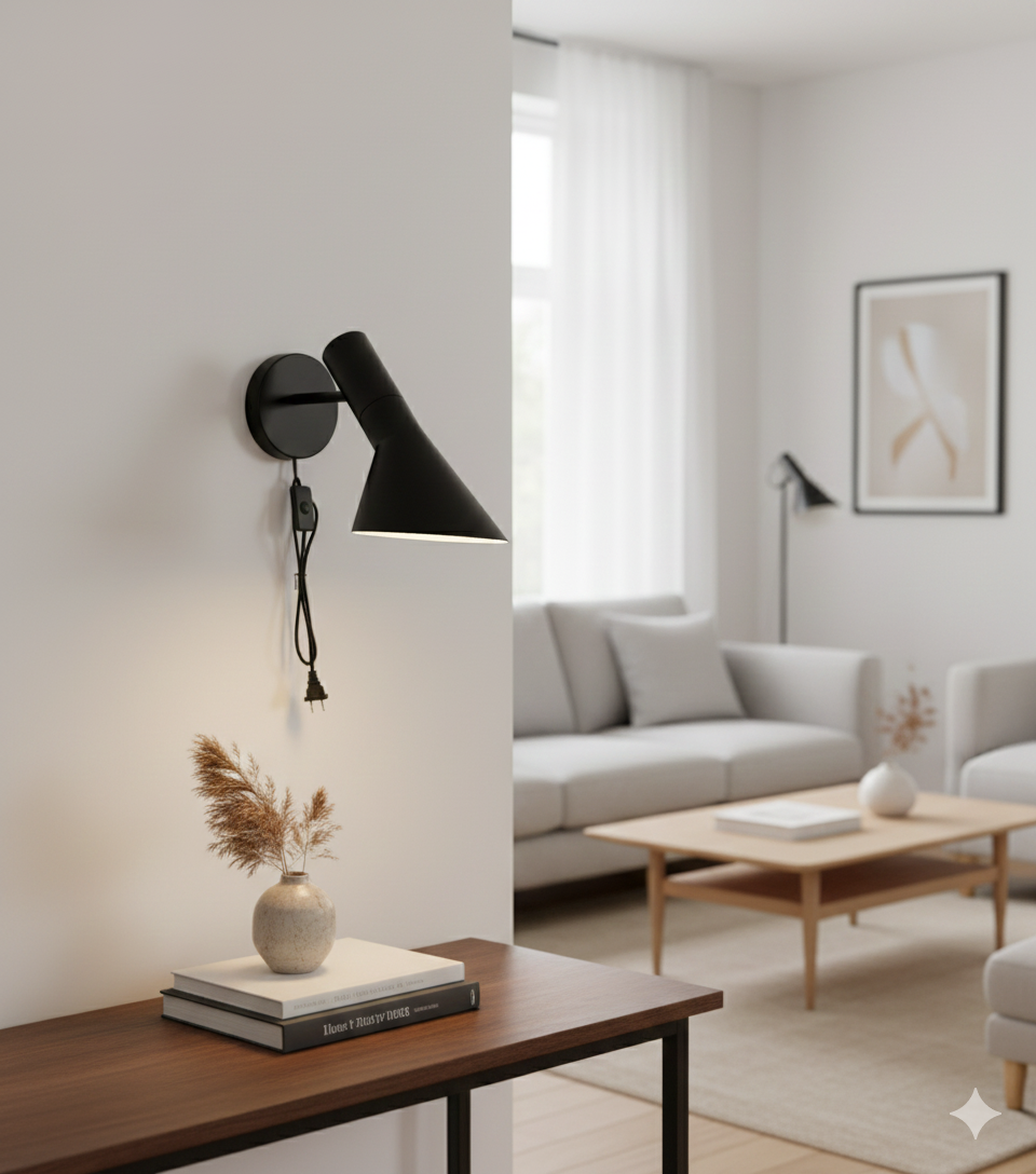 Modern Minimalist LED Wall Lamp – Creative Metal Bedside Light for Bedroom & Living Room