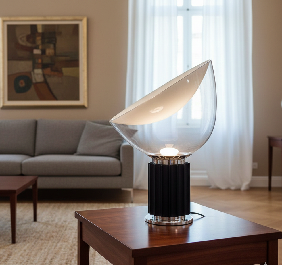 Fashion Creative Radar Table Lamp – Modern Metal & Glass Decorative LED Light