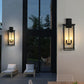 Modern Black Metal Outdoor Wall Lantern
