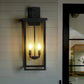 Modern Black Metal Outdoor Wall Lantern