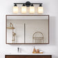 Modern 4-Light Black Vanity Wall Sconce