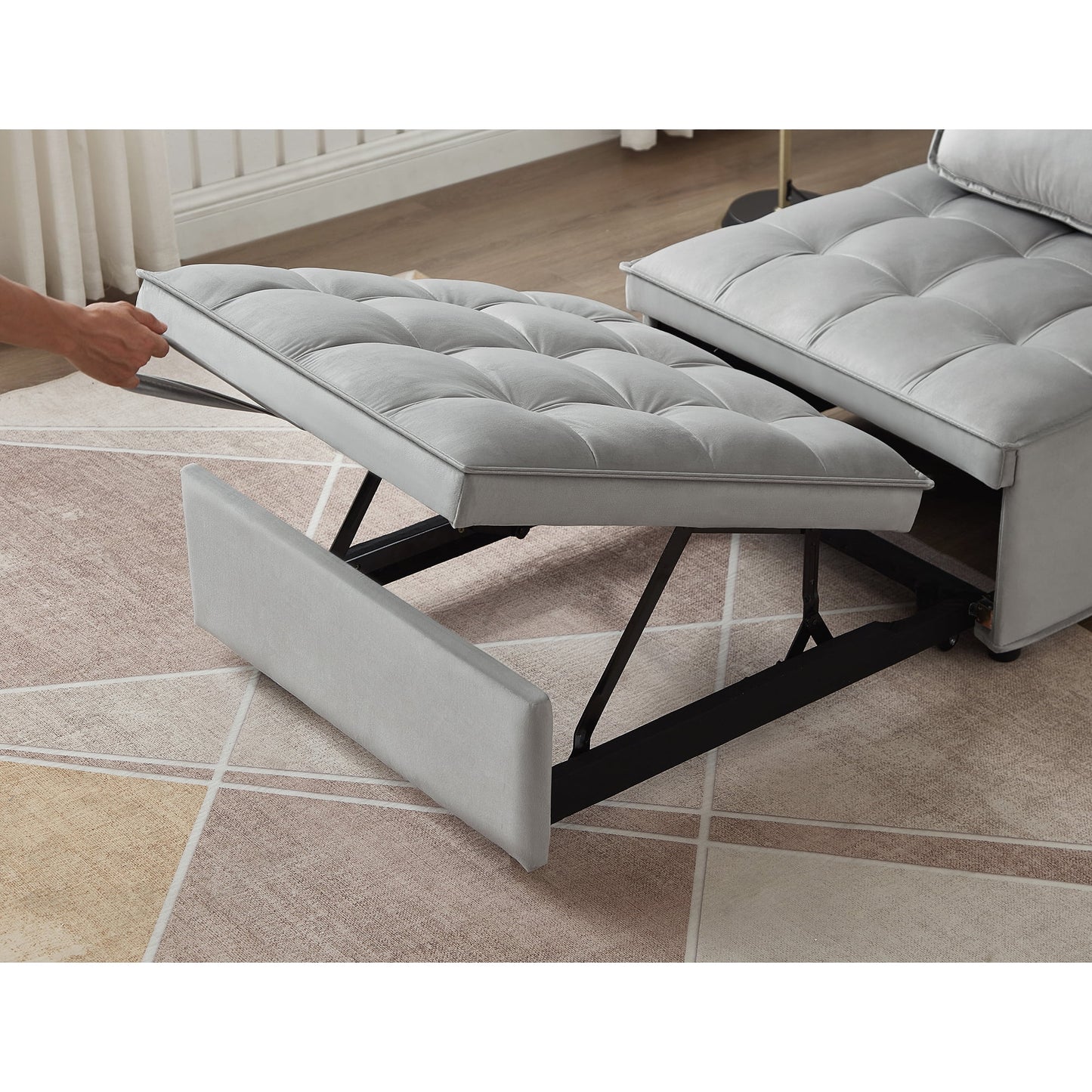 SpaceSmart Velvet Sleeper Sofa