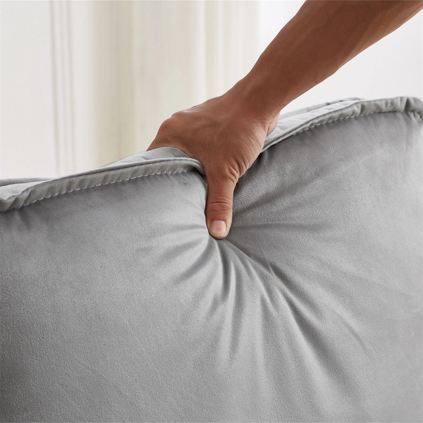 VelvetEase – Convertible 2-Seater Sofa Bed